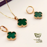 نیم ست ونکلیف با سنگ مالاکیت